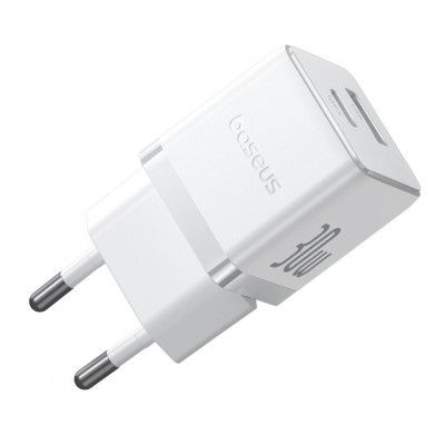 Зарядний Пристрій Baseus Palm Fast Charger Type-C+USB 30W (P1011160A213-00) white Зарядний Пристрій Baseus Palm Fast Charger Type-C+USB 30W (P1011160A213-00) white