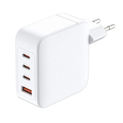 Зарядний пристрій мережевий D-Link DCF-141 140Вт GaN 3хUSB-С, 1xUSB-A, білий Зарядний пристрій мережевий D-Link DCF-141 140Вт GaN 3хUSB-С, 1xUSB-A, білий