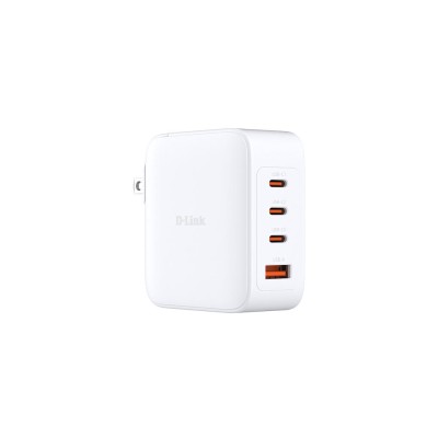 Зарядний пристрій мережевий D-Link DCF-141 140Вт GaN 3хUSB-С, 1xUSB-A, білий Зарядний пристрій мережевий D-Link DCF-141 140Вт GaN 3хUSB-С, 1xUSB-A, білий