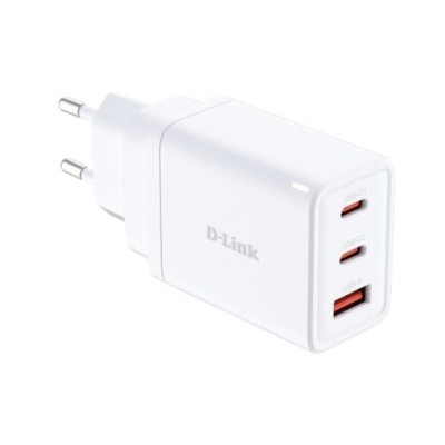 Зарядний пристрій мережевий D-Link DCP-651 65Вт GaN 2хUSB-С, 1xUSB-A, білий Зарядний пристрій мережевий D-Link DCP-651 65Вт GaN 2хUSB-С, 1xUSB-A, білий