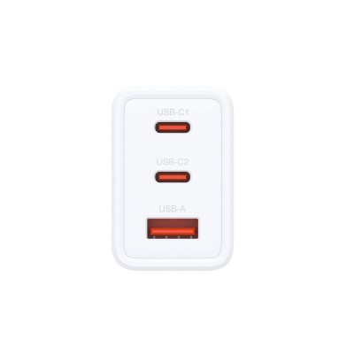 Зарядний пристрій мережевий D-Link DCP-651 65Вт GaN 2хUSB-С, 1xUSB-A, білий Зарядний пристрій мережевий D-Link DCP-651 65Вт GaN 2хUSB-С, 1xUSB-A, білий