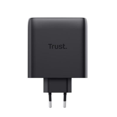 Зарядний пристрій мережевий Trust Maxo 100Вт, GaN, 2xUSB-C ,PD/PPS, чорний Зарядний пристрій мережевий Trust Maxo 100Вт, GaN, 2xUSB-C ,PD/PPS, чорний