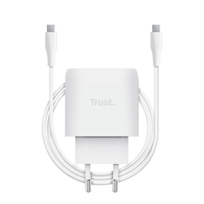 Зарядний пристрій мережевий Trust Maxo 45Вт, GaN, USB-C PD/PPS, білий Зарядний пристрій мережевий Trust Maxo 45Вт, GaN, USB-C PD/PPS, білий