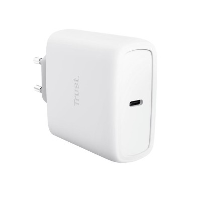 Зарядний пристрій мережевий Trust Maxo 65Вт, GaN, USB-C PD/PPS, білий Зарядний пристрій мережевий Trust Maxo 65Вт, GaN, USB-C PD/PPS, білий