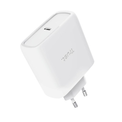 Зарядний пристрій мережевий Trust Maxo 65Вт, GaN, USB-C PD/PPS, білий Зарядний пристрій мережевий Trust Maxo 65Вт, GaN, USB-C PD/PPS, білий