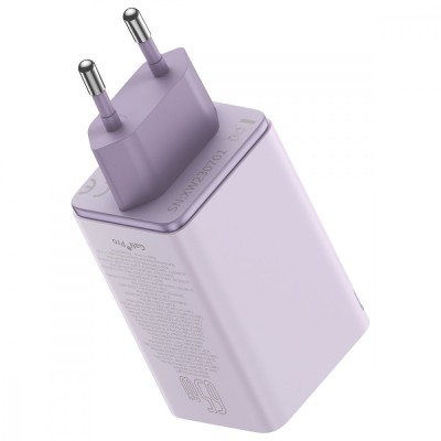 Зарядний Пристрій Baseus GaN6 Pro 65W FC 2xUSB-C | 2xUSB-A (P10162701213-00) White