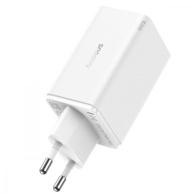 Зарядний Пристрій Baseus GaN6 Pro 65W FC 2xUSB-C | 2xUSB-A (P10162701213-00) White