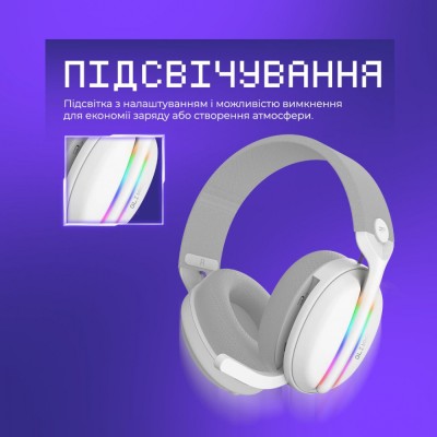 Бездротова ігрова гарнітура Proove Gaming Glimmer (APP) (WHGL00022016) black/purple
