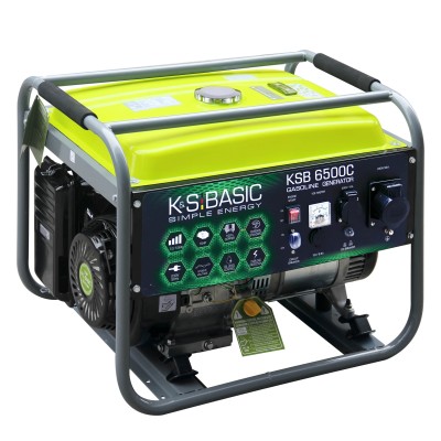 Генератор бензиновий Konner&Sohnen Basic KSB 6500C, 230В, 5.5кВт, ручний запуск, 66.6кг