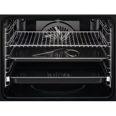 Духова шафа Electrolux електрична, 71л, A++, пара, дисплей, конвекція, піроліз, телескопічні напрямні, чорний (KOEBP39Z)