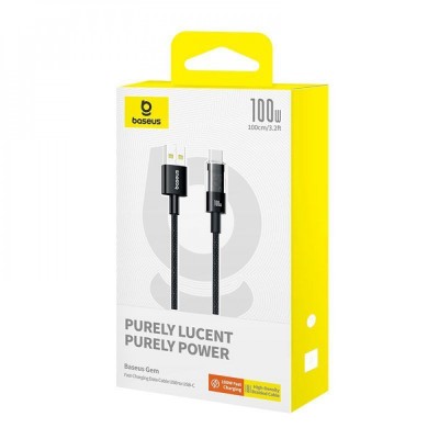 Кабель Baseus Gem Fast-Charging Type-C 100W 1m (P10373002111-00) black