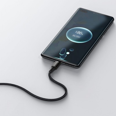 Кабель Baseus Tungsten Gold Fast Charging USB to Type-C 100W (2m) (CAWJ000101) black Кабель Baseus Tungsten Gold Fast Charging USB to Type-C 100W (2m) (CAWJ000101) black