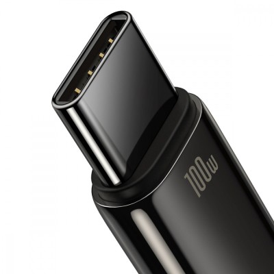 Кабель Baseus Tungsten Gold Fast Charging USB to Type-C 100W (2m) (CAWJ000101) black Кабель Baseus Tungsten Gold Fast Charging USB to Type-C 100W (2m) (CAWJ000101) black
