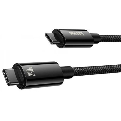 Кабель Baseus Baseus Tungsten Gold Type-C To Type-C 240W (CAWJ040101) 2m Black