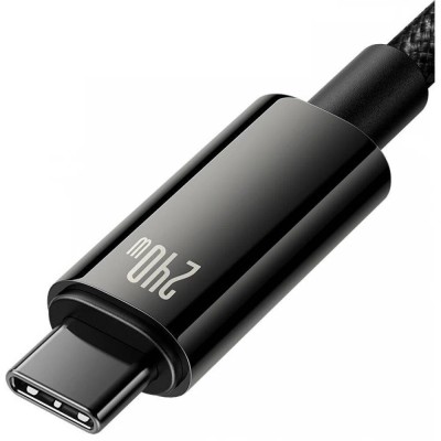 Кабель Baseus Baseus Tungsten Gold Type-C To Type-C 240W (CAWJ040101) 2m Black