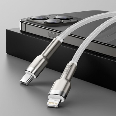 Кабель Baseus Cafule Metal Type-C To Lightning PD 20W (1m) (CATLJK-A05) Purple