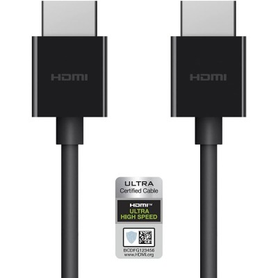 Кабель HDMI (M/M) Belkin 2м, 2.1, High Speed Ethernet, чорний (AV10175BT2MBKV2) Кабель HDMI (M/M) Belkin 2м, 2.1, High Speed Ethernet, чорний (AV10175BT2MBKV2)