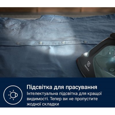 Праска Electrolux, 2600Вт, 370мл, паровий удар 230гр, алюмінієва підошва, зелено-чорний (E7SI2-6OG) Праска Electrolux, 2600Вт, 370мл, паровий удар 230гр, алюмінієва підошва, зелено-чорний (E7SI2-6OG)