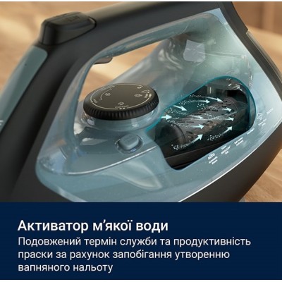 Праска Electrolux, 2600Вт, 370мл, паровий удар 230гр, алюмінієва підошва, зелено-чорний (E7SI2-6OG) Праска Electrolux, 2600Вт, 370мл, паровий удар 230гр, алюмінієва підошва, зелено-чорний (E7SI2-6OG)