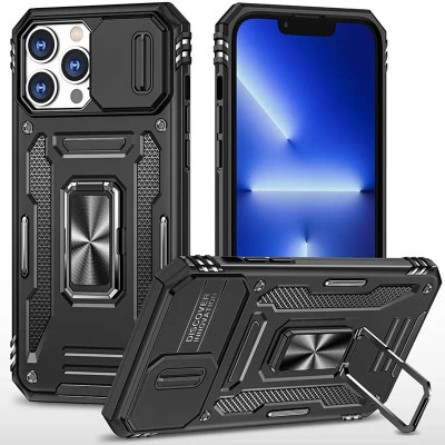 Ударостійкий чохол Camshield Army Ring для Apple iPhone 14 Pro Max (6.7") Чорний / Black