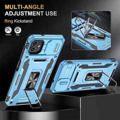 Ударостійкий чохол Camshield Army Ring для Samsung Galaxy A07 Блакитний / Light Blue