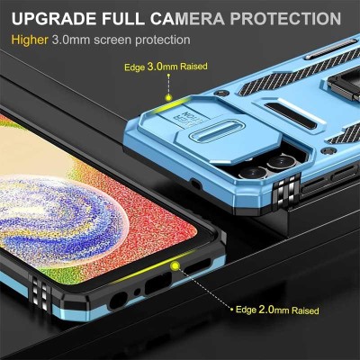 Ударостійкий чохол Camshield Army Ring для Samsung Galaxy A07 Блакитний / Light Blue