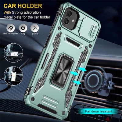 Ударостійкий чохол Camshield Army Ring для Samsung Galaxy A07 Зелений / Light Green Ударостійкий чохол Camshield Army Ring для Samsung Galaxy A07 Зелений / Light Green