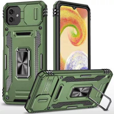 Ударостійкий чохол Camshield Army Ring для Samsung Galaxy A07 Оливковий / Army Green