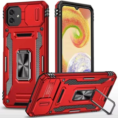 Ударостійкий чохол Camshield Army Ring для Samsung Galaxy A07 Червоний / Red