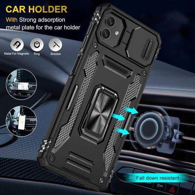 Ударостійкий чохол Camshield Army Ring для Samsung Galaxy A07 Чорний / Black