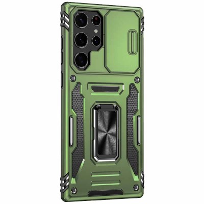 Ударостійкий чохол Camshield Army Ring для Samsung Galaxy S24 Ultra Оливковий / Army Green Ударостійкий чохол Camshield Army Ring для Samsung Galaxy S24 Ultra Оливковий / Army Green