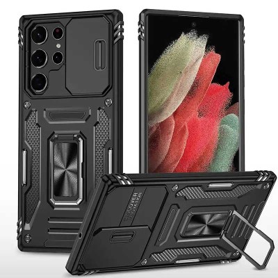 Ударостійкий чохол Camshield Army Ring для Samsung Galaxy S24 Ultra Чорний / Black Ударостійкий чохол Camshield Army Ring для Samsung Galaxy S24 Ultra Чорний / Black