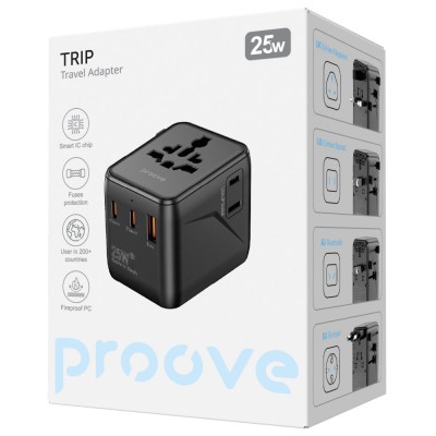 Універсальний адаптер Proove Trip 25W (TATL25310001) black