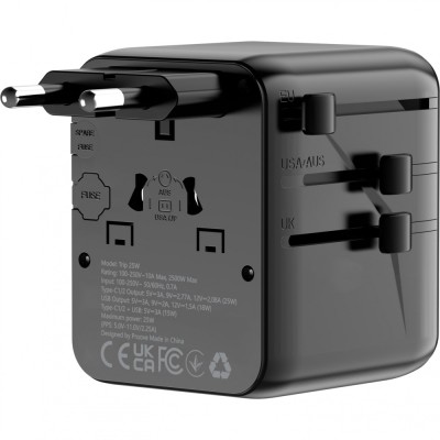 Універсальний адаптер Proove Trip 25W (TATL25310001) black