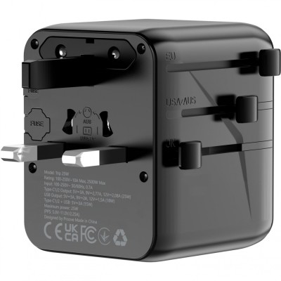Універсальний адаптер Proove Trip 25W (TATL25310001) black