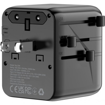 Універсальний адаптер Proove Trip 25W (TATL25310001) black