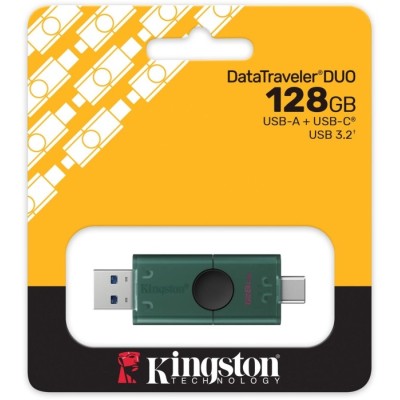 Флеш-пам'ять USB Kingston DT DuoG2 128GB USB-A + USB-C 3.2 Gen 1 (DTDEG2/128GB) Флеш-пам'ять USB Kingston DT DuoG2 128GB USB-A + USB-C 3.2 Gen 1 (DTDEG2/128GB)