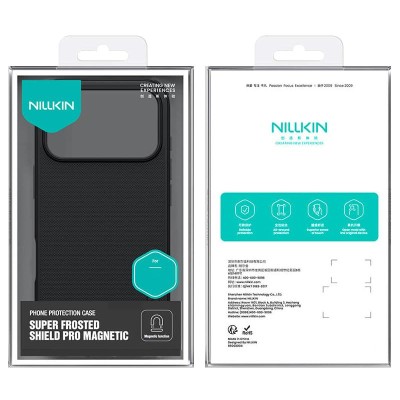 Чохол Nillkin Matte Magnetic Pro для Apple iPhone 17 Pro (6.3") Чорний / Black Чохол Nillkin Matte Magnetic Pro для Apple iPhone 17 Pro (6.3") Чорний / Black