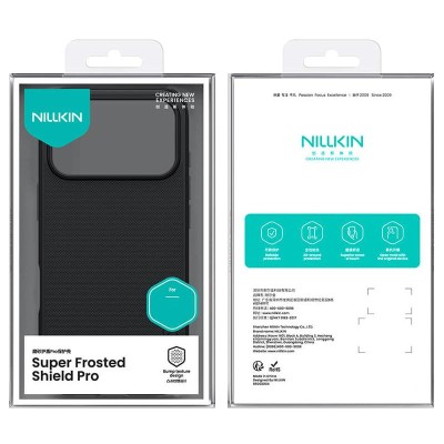 Чохол Nillkin Matte Pro для Apple iPhone 17 Pro Max (6.9") Чорний / Black
