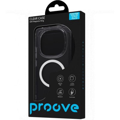 Чохол Proove Clear Case with Magnetic Ring Xiaomi Redmi Note 14 Pro 5G/14 Pro+/Poco X7 transparent