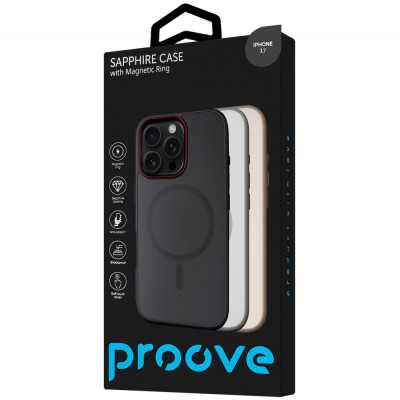 Чохол Proove Sapphire Case with Magnetic Ring iPhone 17 black titanium