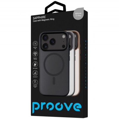 Чохол Proove Sapphire Case with Magnetic Ring iPhone 17 Pro desert titanium Чохол Proove Sapphire Case with Magnetic Ring iPhone 17 Pro desert titanium