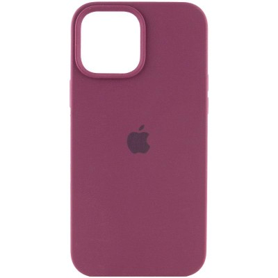 Чохол Silicone Case (AA) Logo with MagSafe для Apple iPhone 11 Pro Max (6.5") Бордовий / Plum