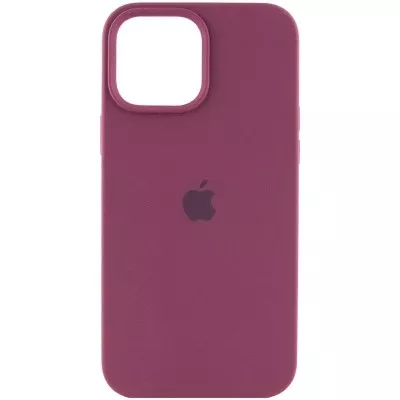 Чохол Silicone Case (AA) Logo with MagSafe для Apple iPhone 11 Pro Max (6.5") Бордовий / Plum