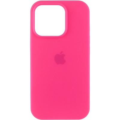 Чохол Silicone Case (AA) Logo with MagSafe для Apple iPhone 12 Pro Max (6.7") Рожевий / Barbie pink
