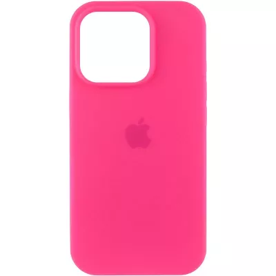 Чохол Silicone Case (AA) Logo with MagSafe для Apple iPhone 15 (6.1") Рожевий / Barbie pink
