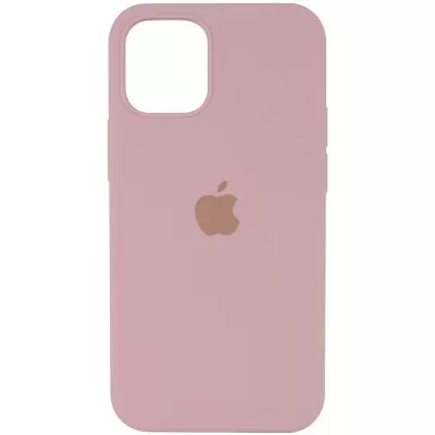 Чохол Silicone Case (AA) Logo with MagSafe для Apple iPhone 15 (6.1") Рожевий / Pink Sand