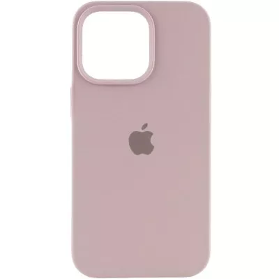 Чохол Silicone Case (AA) Logo with MagSafe для Apple iPhone 15 Pro (6.1") Сірий / Lavender