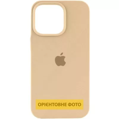 Чохол Silicone Case (AA) Logo with MagSafe для Apple iPhone 16 (6.1") Бежевий / Desert Gold