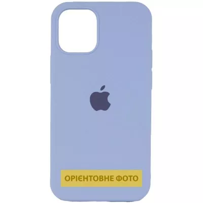 Чохол Silicone Case (AA) Logo with MagSafe для Apple iPhone 16 (6.1") Блакитний / Lilac Blue
